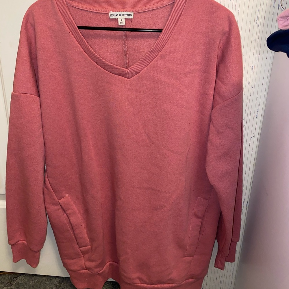 Zenana long sleeve sweatshirt with pockets